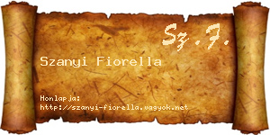 Szanyi Fiorella névjegykártya